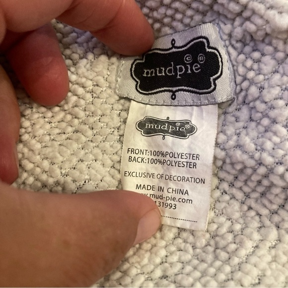 MudPie Minky Dot Football Baby Bib - Picture 3 of 3